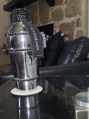 bebe Silver Jeweled Cocktail Shaker